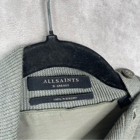 Allsaints Flick Turtleneck Jumper Sweater In Gray Women's Size XS - Picture 4 of 5